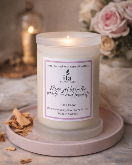 Natural Fragrance Candle - Rose Cedar