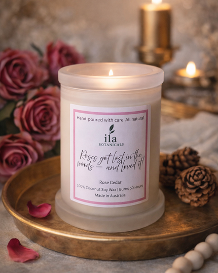 Natural Fragrance Candle - Rose Cedar