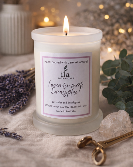 Natural Fragrance Candle - Lavender and Eucalyptus